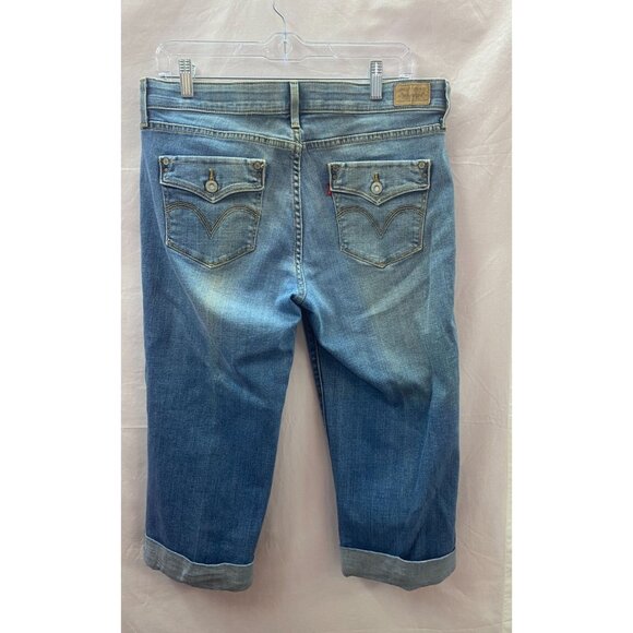 Levi's "The Original Jean" 525 Perfect Waist Women's Size 12 Cuffed Hem Jeans - Picture 4 of 14
